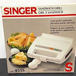 Singer Sandwich Grill - Original Packaging with Instructions! Barely Used!!